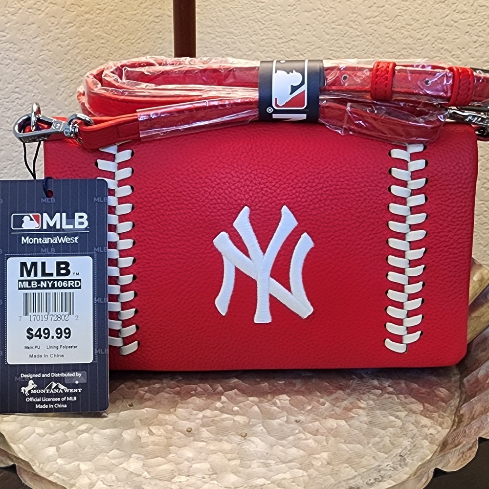 Montana West Red Crossbody Bag with White Stitching